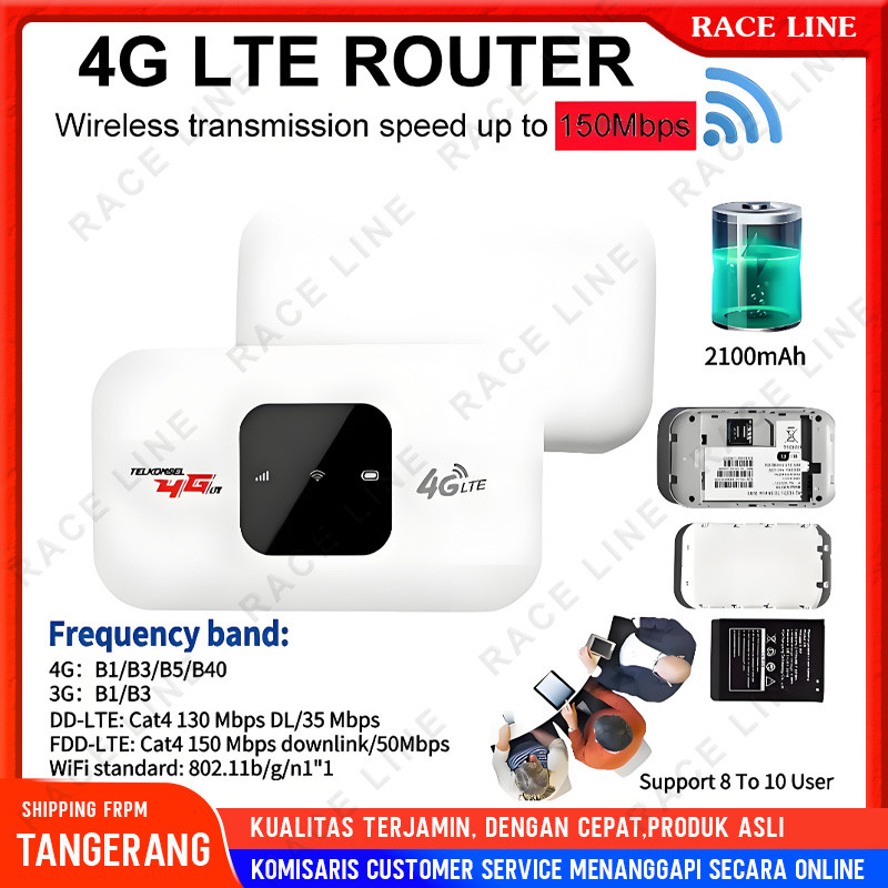 【COD】Modem WiFi 4G LTE Portable Slot Kartu SIM // Router Hotspot Nirkabel Perjalanan 2.4GHz Mini Mod
