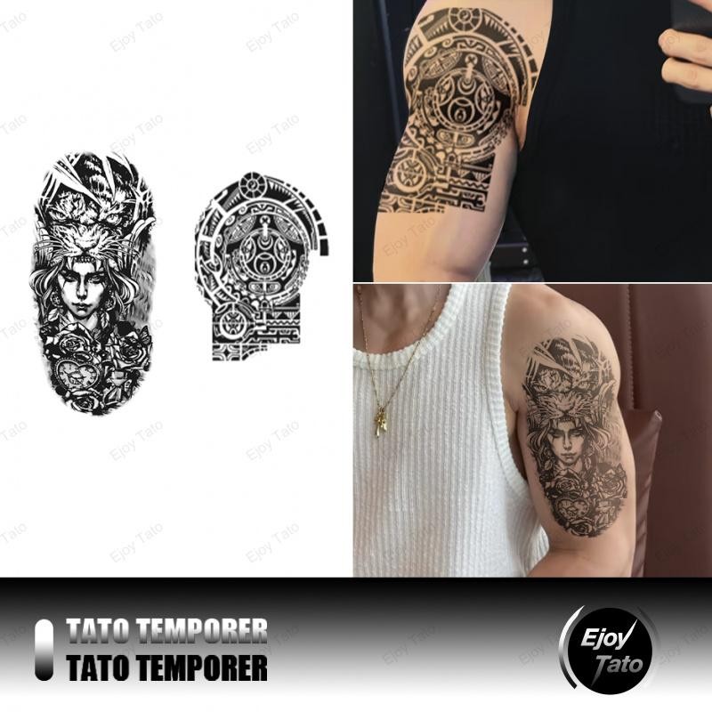 EjoyTato Temporary Tattoo Medusa Totem Tato Dayak Temporer Anti Air Dan Keringat Tato Sementara Untu