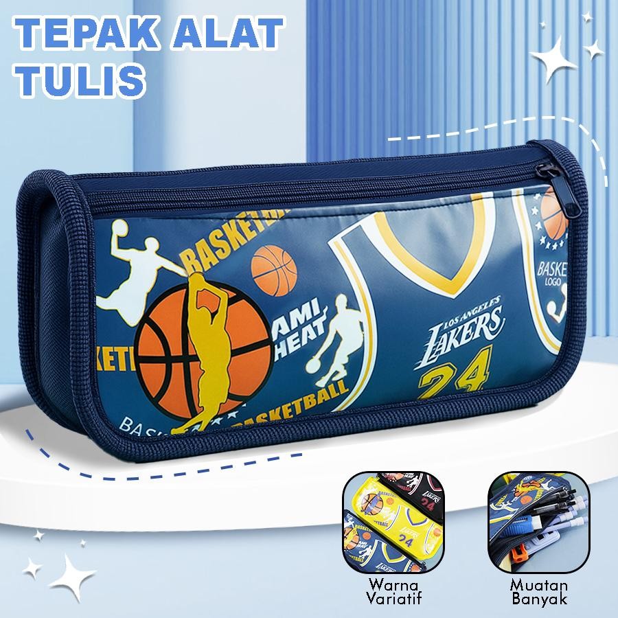 

Tempat Pensil Anak Resleting Motif Basket Kotak Pensil Karakter 3 Warna Multifungsi Perlengkapan Sekolah BA-5324