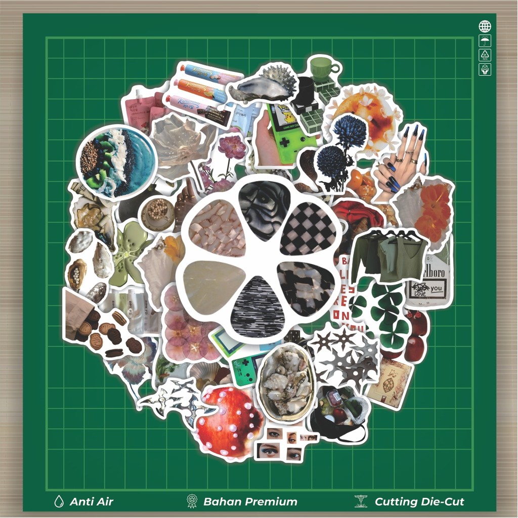 

HOT 50 PCS STIKER Stiker Random Aesthetic Vintage/Retro Luxe Stiker Fashion Cars Decal Dingin Kartu Album Custom Vinyl Anti Air- Sticker Aesthetic Buku Journal Koper Casing HP Tablet Laptop Helm Motor Botol Minum
