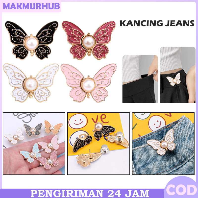Kancing Pengecil Jeans Unisex/Kancing Jeans Dapat Dilepas/Kancing Celana Ajaib Pengait