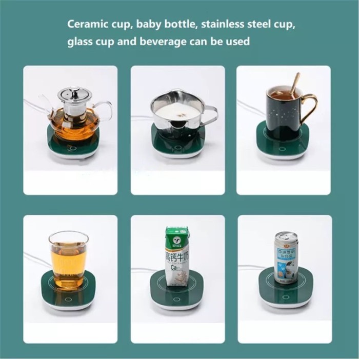 Gelas Set Keramik Pemanas Air Teh Kopi Portable Cangkir Mug Listrik