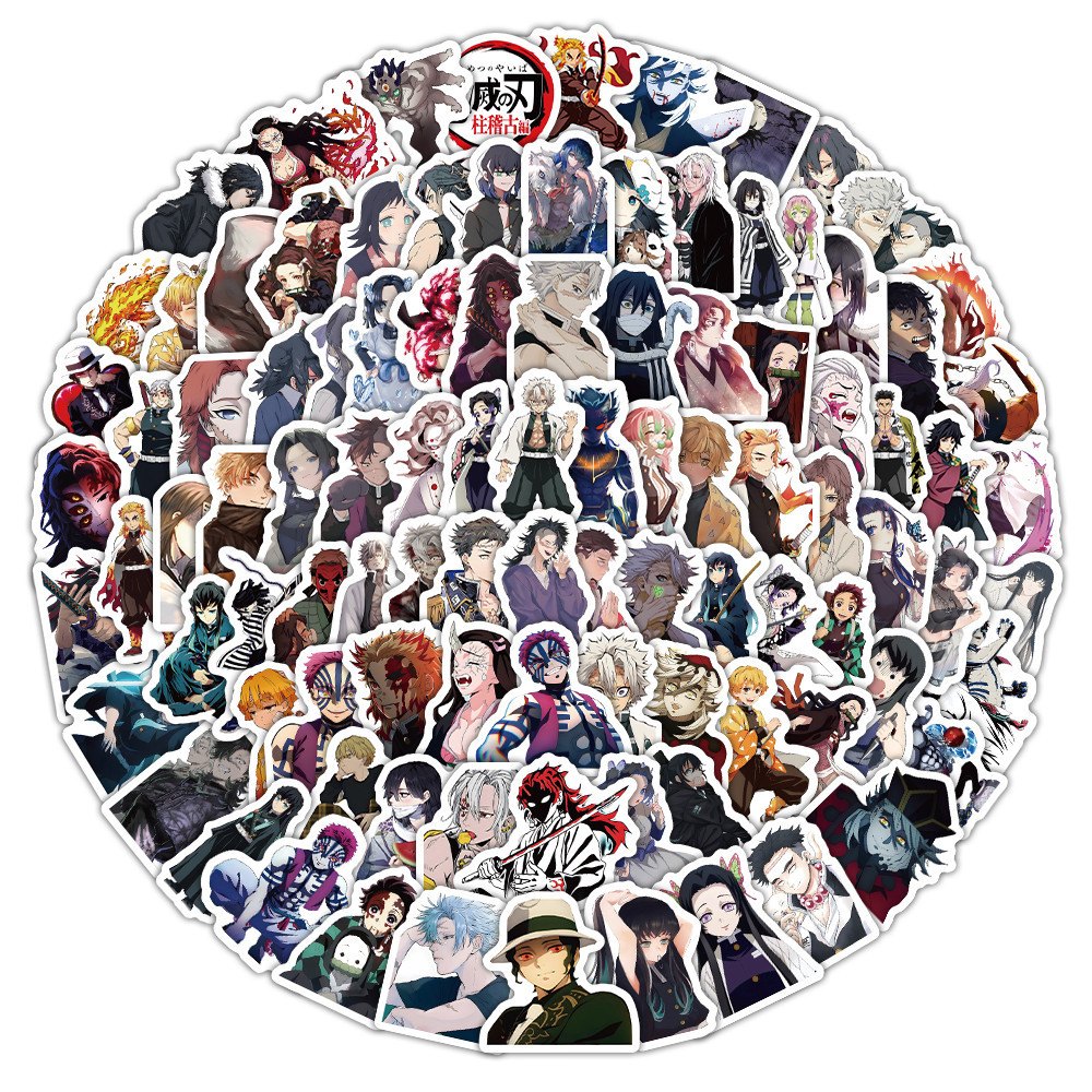 

103PCS New Styles Anime Demon Slayer Graffiti Stickers for Bicycle Hand Account Pencil Case Decals