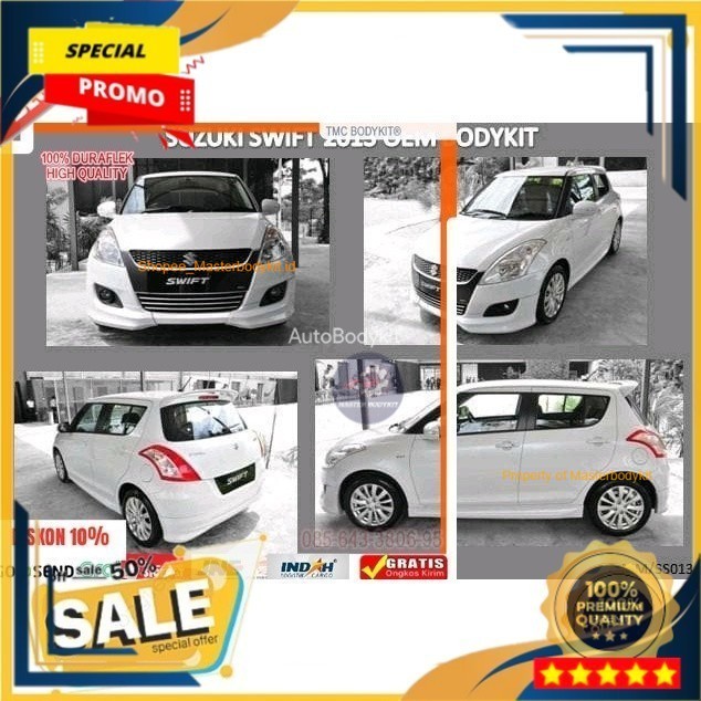 Aksesoris Bemper Mobil bodykit Swift oem 2013-2015