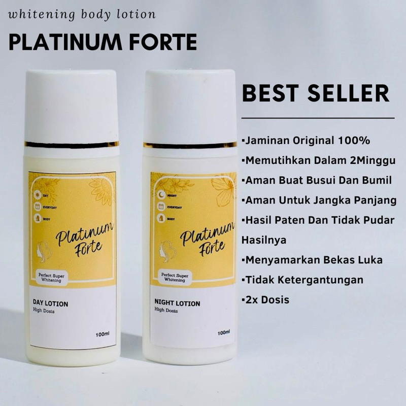 [ORIGINAL] HB PLATINUM FORTE HANDBODY LOTION PEMUTIH BADAN DOSTING EXTRA WHITENING DOSIS TINGGI