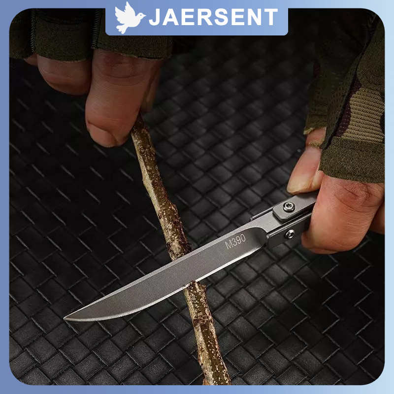 Pisau buah lipat M390, pisau bertahan hidup di luar ruanganpertahanan diri, pisau berkemah portabel,