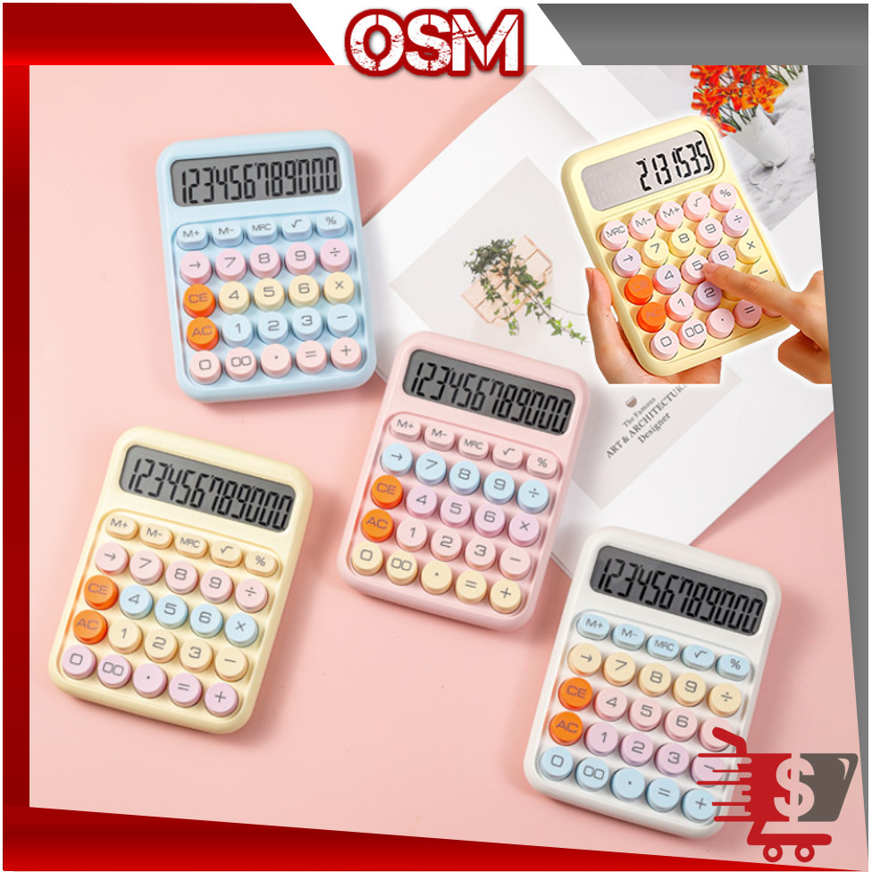 

OSM - 6187 Display Besar Keyboard Dot Mekanik / Cute Calculator Electronic Warna / Kalkulator Dengan Design Menawan