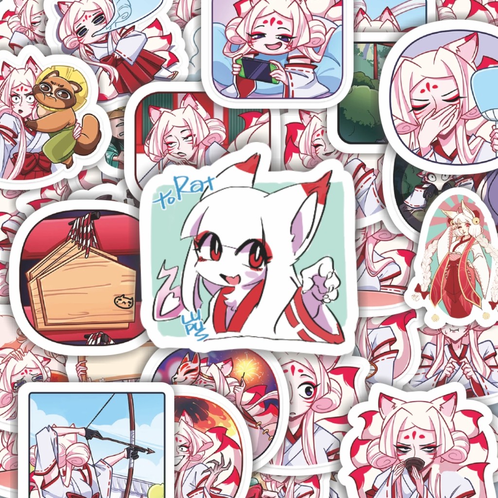 

100PCS Lucu Stiker Kartun Funny Kumiko Fox Stiker Aesthetic Stiker Anti Air Stikers Berperekat Waterproof sticker decal buat Motor Helm Buku Journal Koper Casing HP Laptop Botol Minum Hadiah anak