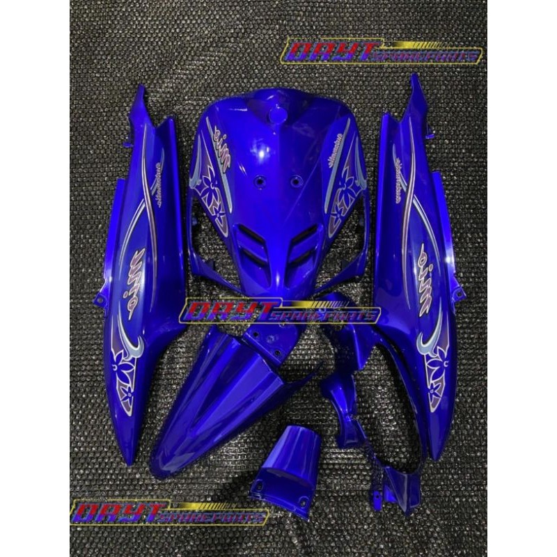 FULL SET BODY HALUS MIO SPORTY BIRU BUNGA/COVER BODY MIO WARNA BIRU TERBARU