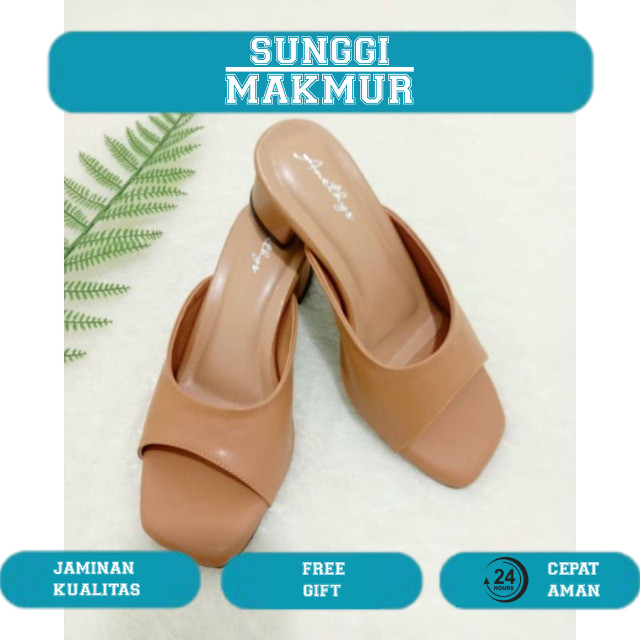 Hak tahu tinggi 3cm terbaru MULES ZAFIRA