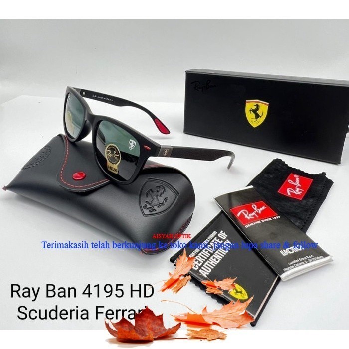 kacamata rayban liteforce ferrari rb4195 Lensa Kaca - Hitam