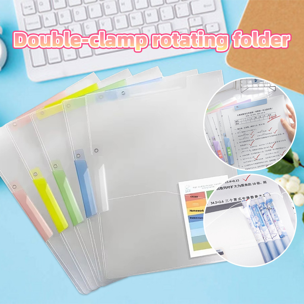 5PCS Map plastik dokumen aesthetic Project Folder Map Keeper Bening Clear Sleeves Transparan A3/A4