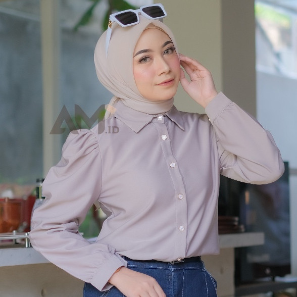[𝗭𝗮𝗵𝗮𝗿𝗮 𝗠𝗼𝗱𝗲] Hyeri Shirt / Top Cotton Madonna / Atasan Wanita / Fashion Hijab Muslim