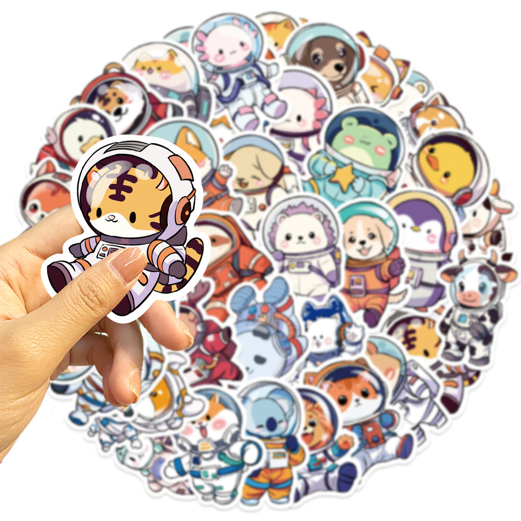 

10/30/50PCS Animal Astronaut Graffiti Sticker Phone Laotop Guitar Notebook Luggage Y Decorative Waterproof Stationery Stickers