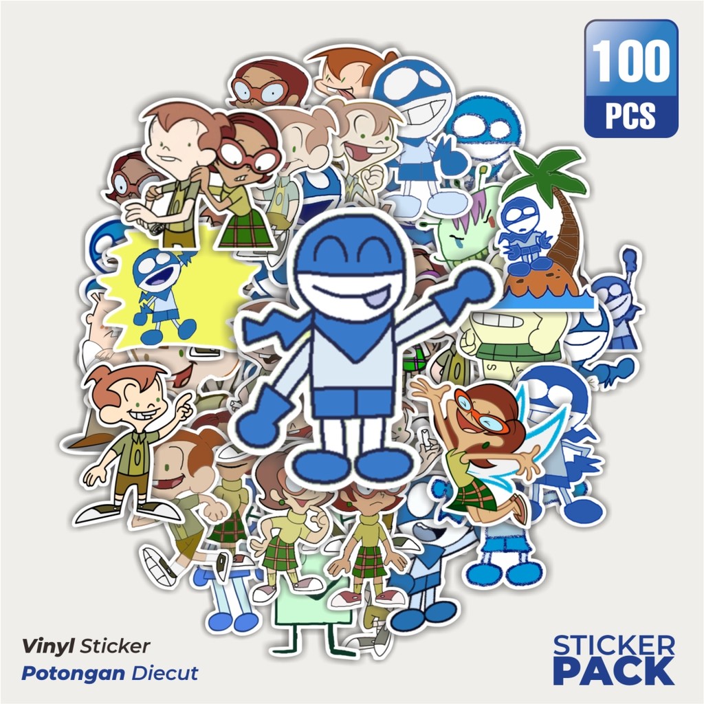 

MURAH 100 PCS Stiker Kartun Chalkzone Waterproof Aesthetic- Untuk Laptop, Motor, dan Helm - Paper Stationery Pack