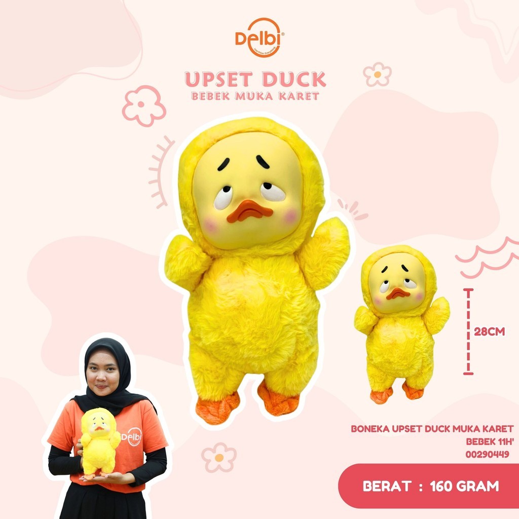Boneka Upset Duck Cute BONEKA UPSET DUCK MUKA KARET BEBEK 11H'