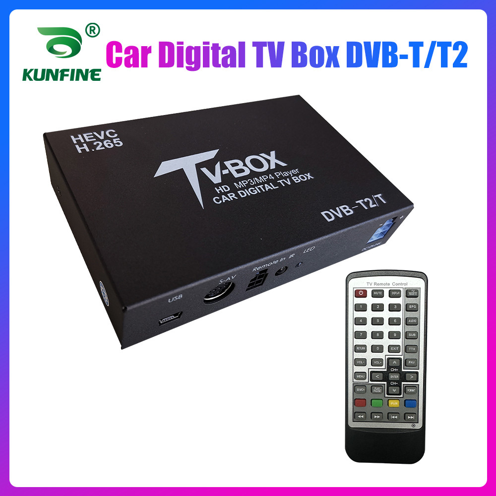Car Digital TV Box DVB-T/T2 HEVC H. 265 HD Mobile Car TV Signal Box DVB-T DVB-T2 Tuner High Speed St