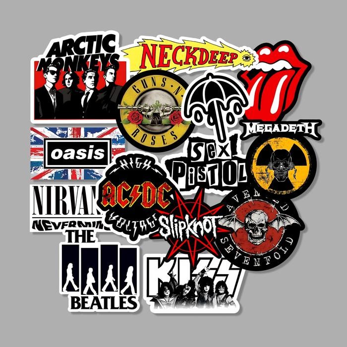 

STIKER BAND MUSIC ISI 14PCS - ANTI AIR, STIKER, HELM, GITAR, LAPTOP, CASE HP VOL 16