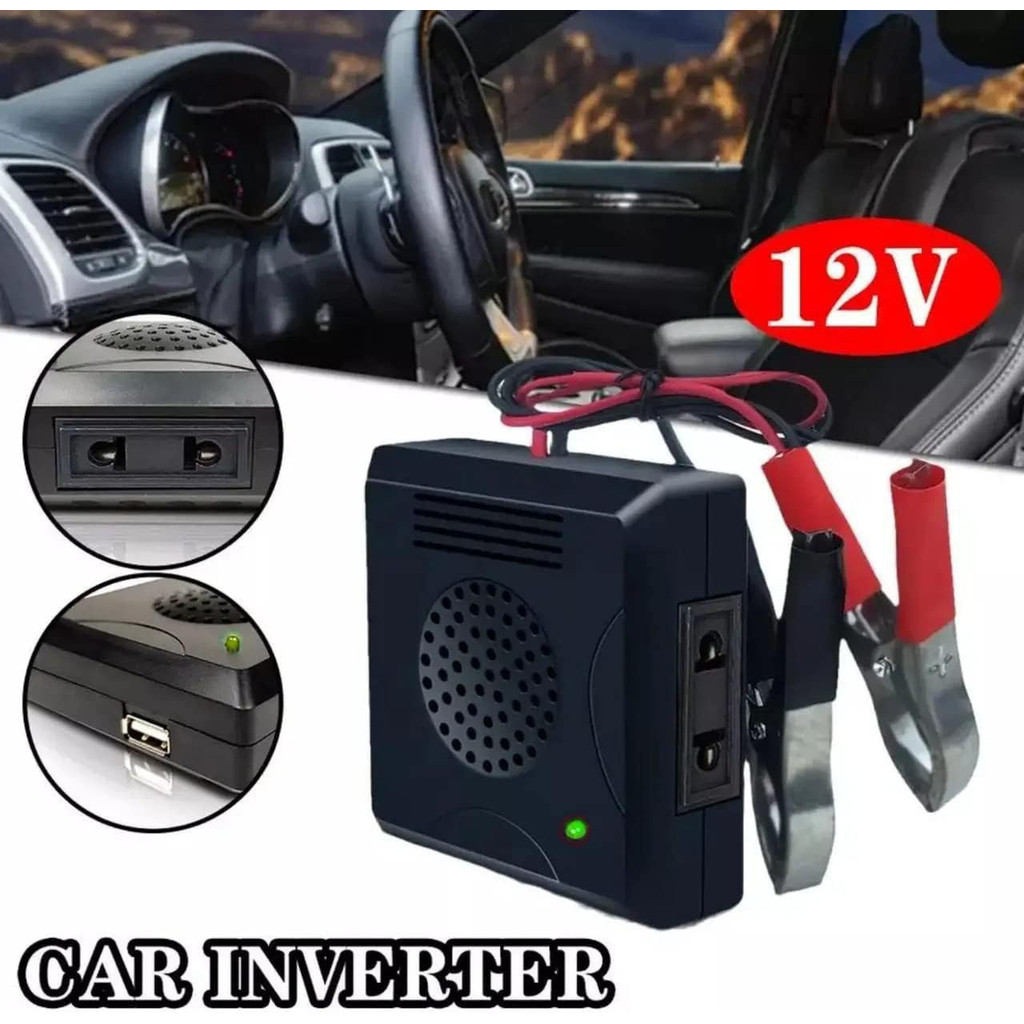 Power Inverter Pure Sine Wave Car DC 12V to AC 220V 70W USB  - Inverter DC to AC Mobil - Converter M