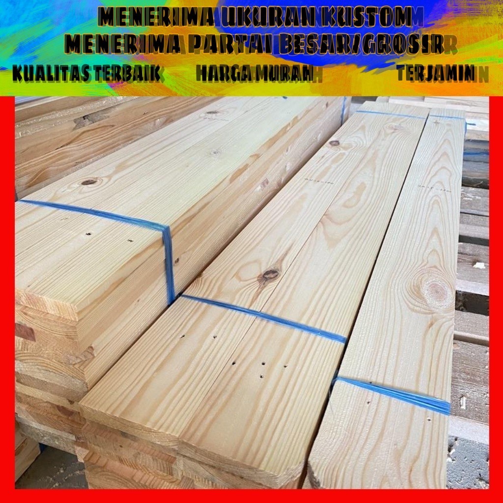 Papan jati belanda german 120x10 sudah serut halus stik kayu jati belanda stik kayu kotak kayu papan