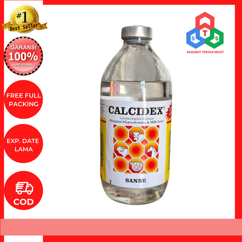 Calcidex 500 ml Larutan Injeksi Kalsium Sapi Kambing Kuda
