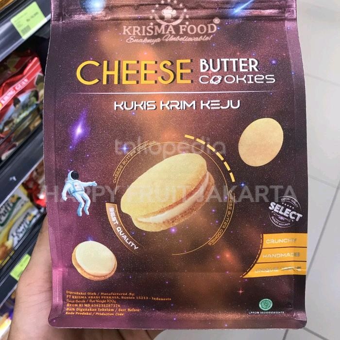 

krisma food cookies butter cheese | kukis krim rasa keju 100g