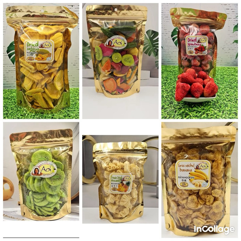 

dried fruit strawberry / kiwi crispy / pineapple crispy Aoi Snack Thailand