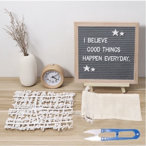 

25x25 cm Letter Board Persegi Sudah Include Huruf / Papan Nama Bayi / Papan Menu / Dekorasi Rumah