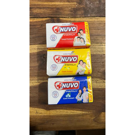 Sabun Batang Nuvo Family Banded 4x100gr