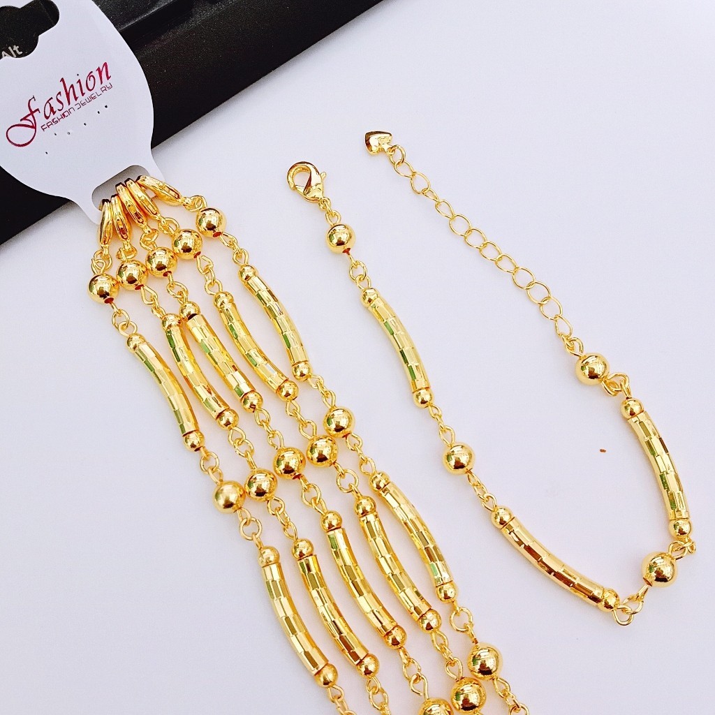 Gelang Tangan Rantai Ukir Gelang Dewasa Model Bambu