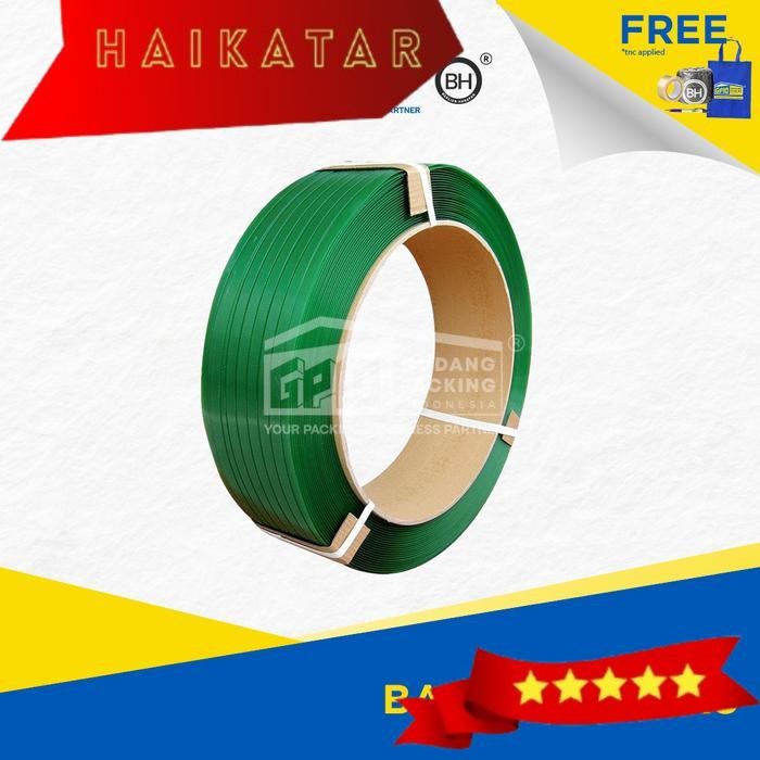 Tali Strapping Band Polyester PET (Warna Hijau / Hitam) 20Kg - Hijau