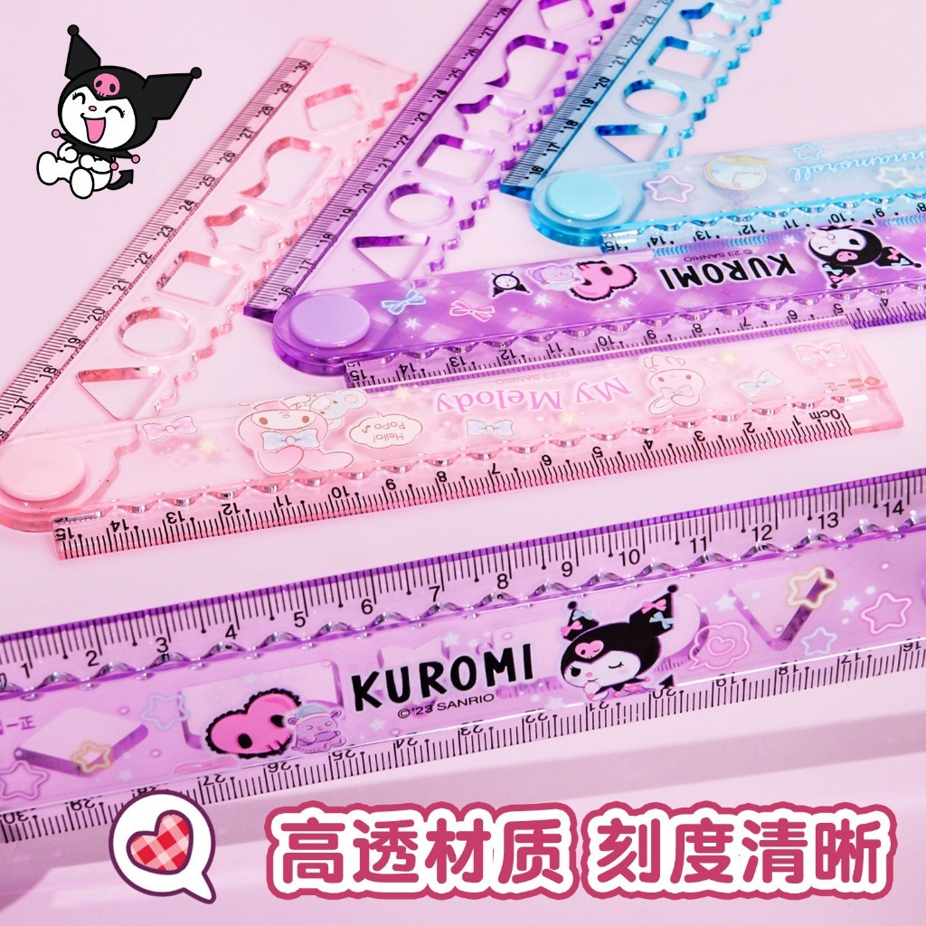 

{Sanrio} Penggaris Akrilik Lucu Imut Menarik Premium Karakter Sanrio Panjang 30 cm Bisa Dilipat by Kakabicam