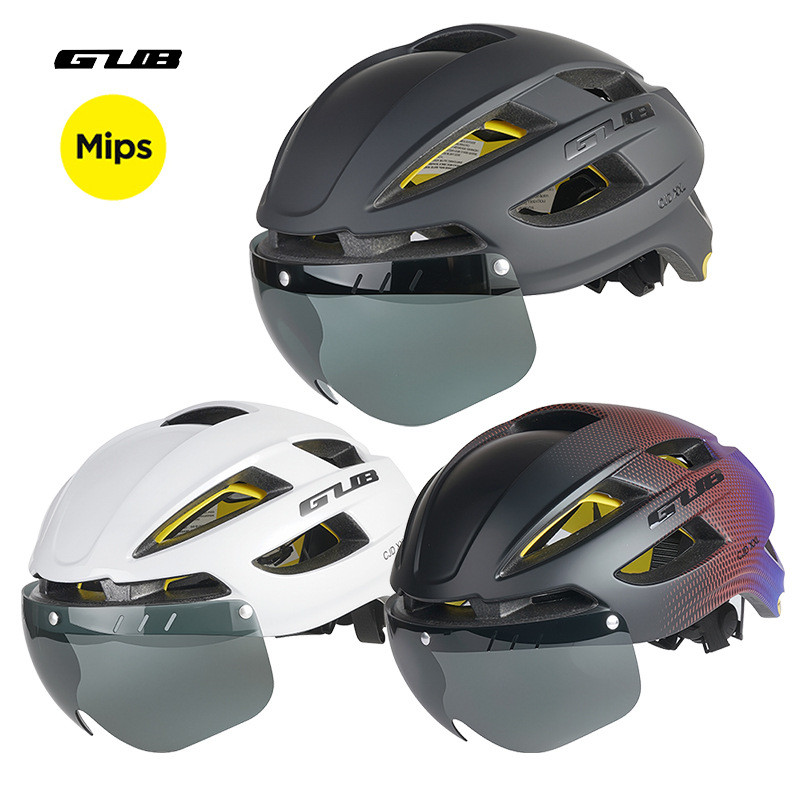 GUB MIPS Helm Sepeda Goggles Berlampu Ukuran Plus XXL Besar Helm Keselamatan Sepeda Gunung Jalan CJD