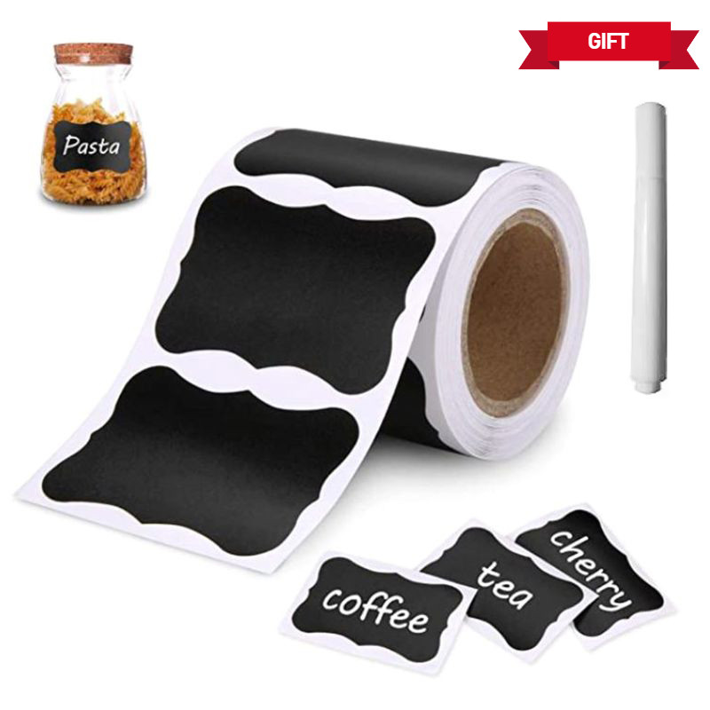 

120 Pcs 1 Roll Removable Spice Sticker with Erasable Pen Waterproof Label Sticker Home Kit-en Decoration Jar Bottle Tag Sticker