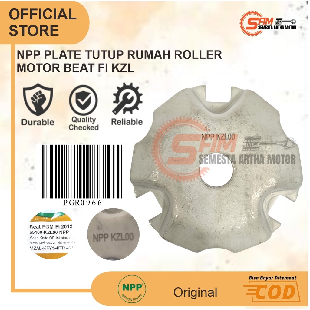 NPP Tutup Rumah Roller Beat FI Scoopy Vario Injeksi KZL Plate Motor Matic Honda
