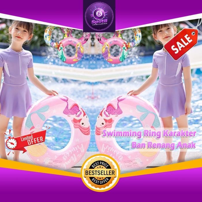 Spot8Murah Pelampung Bulat Ban Renang Swimming Ring Karakter Anak-Anak Oudoor 0988 - Pelampung Ban, 