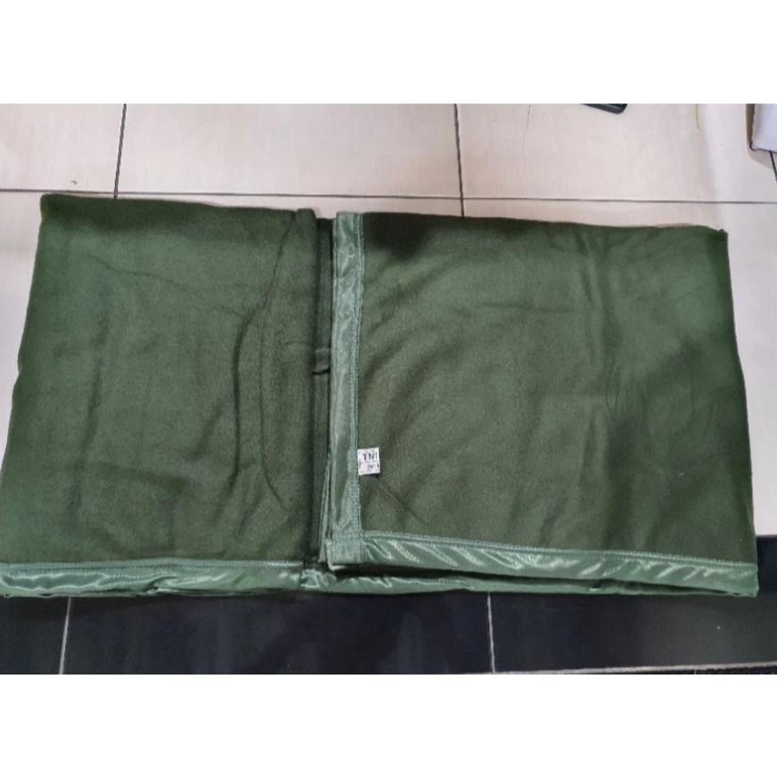 SELIMUT JATAH TNI AD Selimut Jatah Hijau TNI Selimut Original Pembagian TNI HIJAU