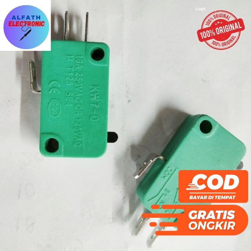 MIKROSWIT KW7-0 MICRO SWITCH HIJAU PLAT PENDEK KUALITAS BAGUS