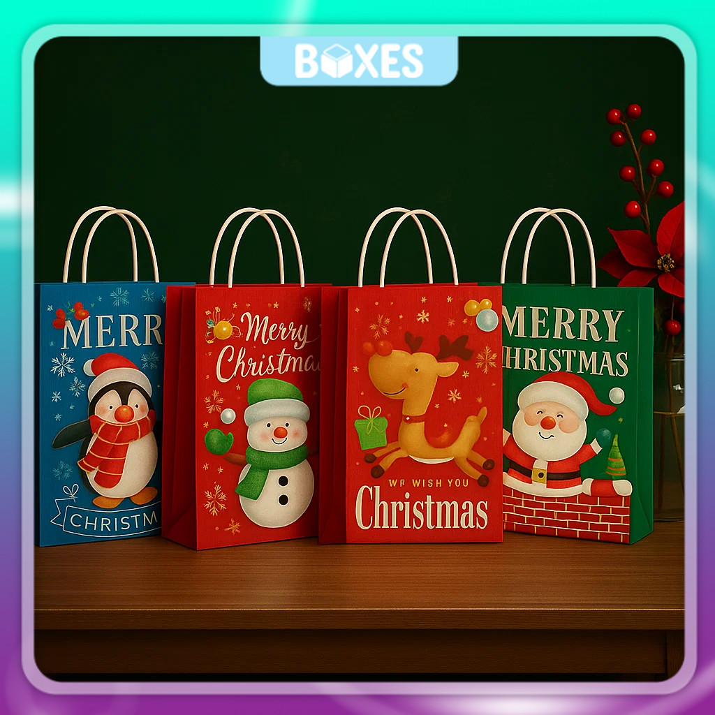 

Paper Bag Natal / Tas Kertas Kraft Christmas Hampers Hadiah Natal / Kantong Kertas Merry Christmas / Bahan Kraft Craft All Size Bahan Daur Ulang Eco Friendly Tebal Ukuran Sovenir Kado Natal | SCF10Q9(M)