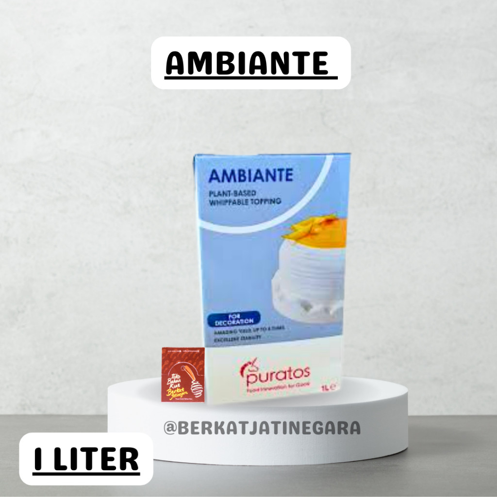 

AMBIANTE WHIPPING CREAM PURATOS 1 LITER / TOPPING DEKORASI CAKEMurah