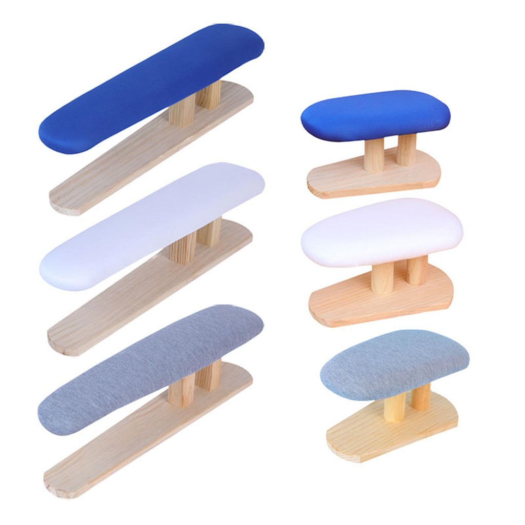 Tabletop Ironing Board Compact Ironing Pad Elastic Edge Heat Resistant Wood Pad for Detailed Garment
