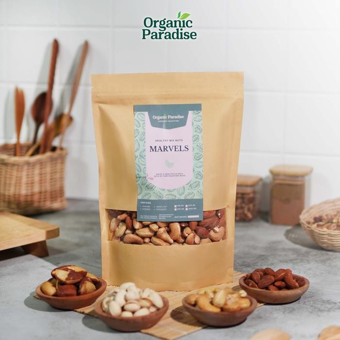 

Helthy Mix Nut Variant Marvel / Kacang Mix Nut Campur Marvel Organic Paradise - 100 gram