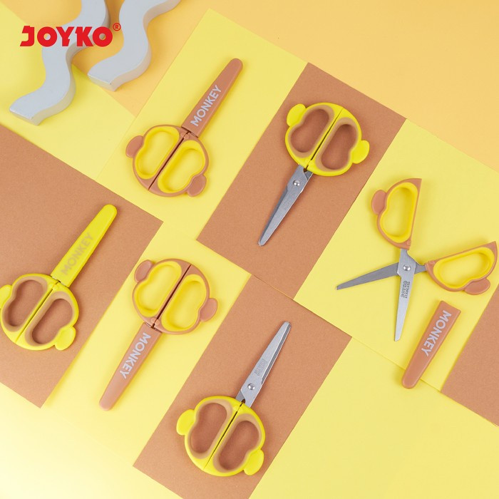 

(1 PCS) GUNTING ANAK JOYKO / SCISSORS MINIMALIS MOTIF VIRAL LUCU ALAT POTONG KERTAS STATIONERY MURAH