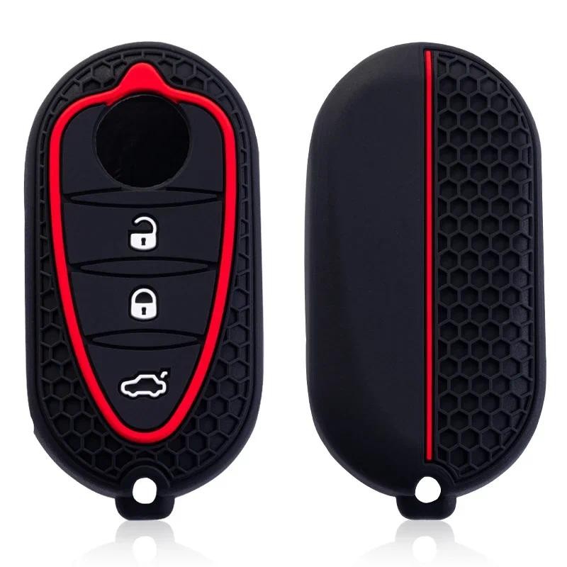 3 Button Silicone Car Key Cover Case for Alfa Romeo Mito Giulietta GTO 159 GTA 4C Mito Flip Remote K