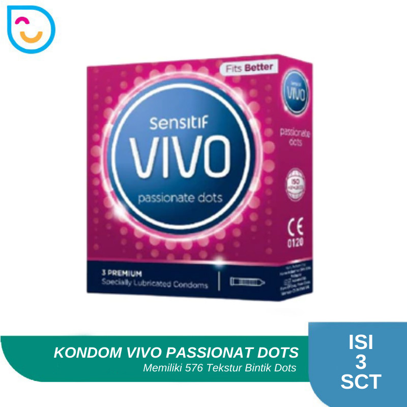 Kondom Bergerigi Sensitif Vivo Passionate Dots Condom Grigi Bergrigi