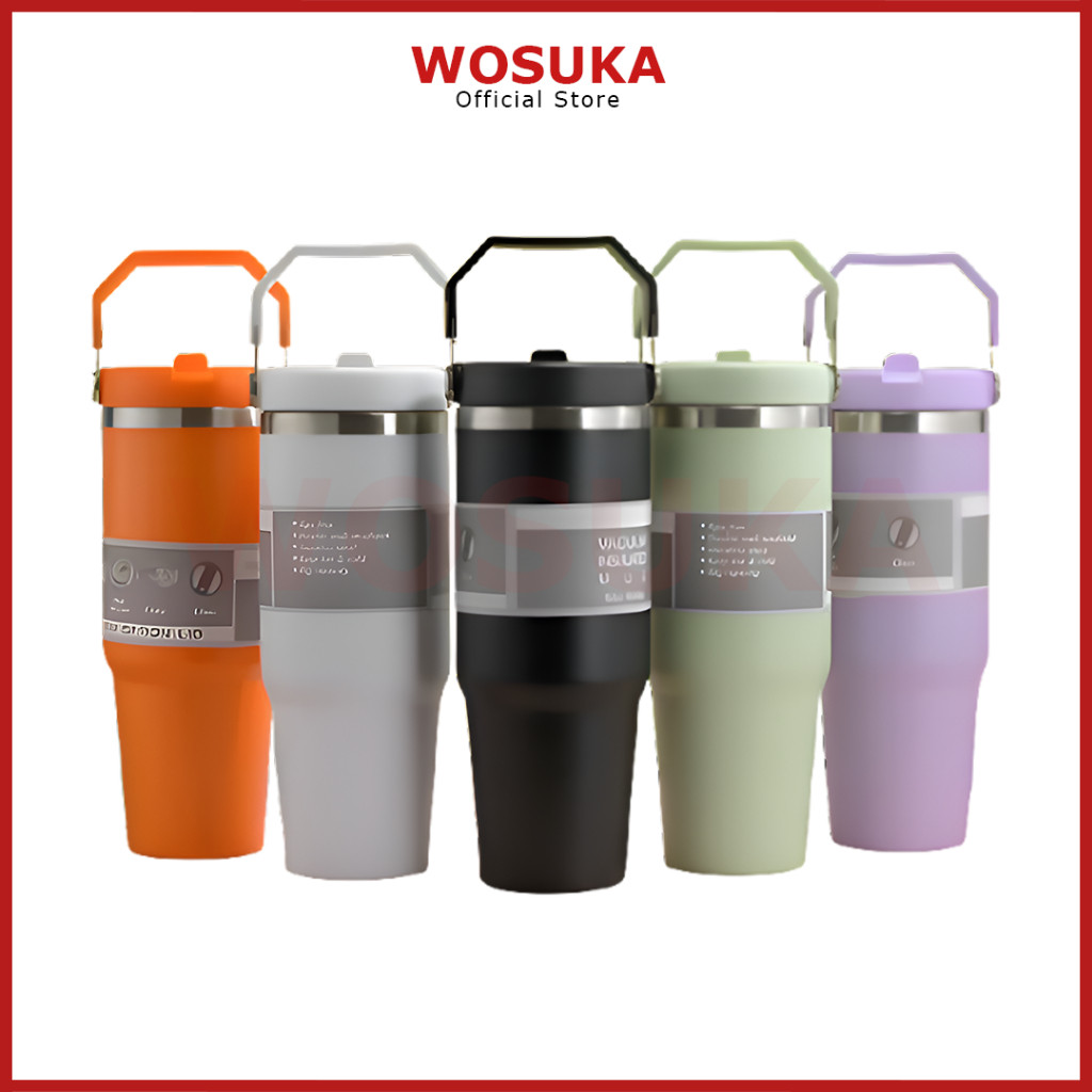 

WOSUKA Tumbler Botol Termos Vacuum Flask Tahan Air Panas & Tahan Air Dingin Coffee & Tea Anak dan Dewasa 890ML - Tumbler Air Panas & Dingin Anak dan Dewasa untuk Kopi & Teh 890 MLMurah
