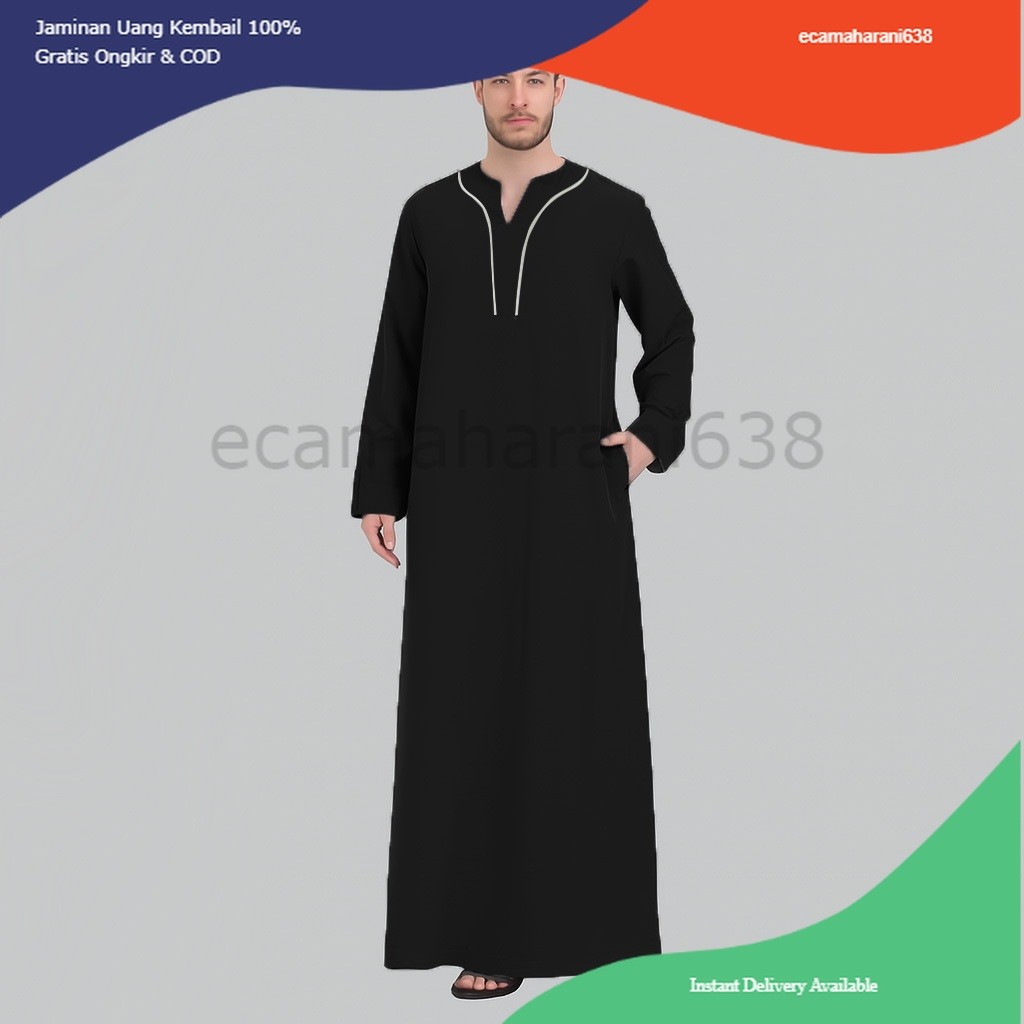 Jubah Pria Toyobo Thobe Jubah Gamis Pria MUslim Al-Muhtadi Baju Muslim Pria Jubah Pria Thobe Toyobo 