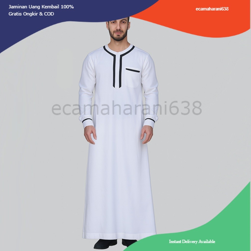 Jubah Pria Toyobo Thobe Jubah Gamis Pria MUslim Ash-Shafwan Baju Muslim Pria Jubah Pria Thobe Toyobo