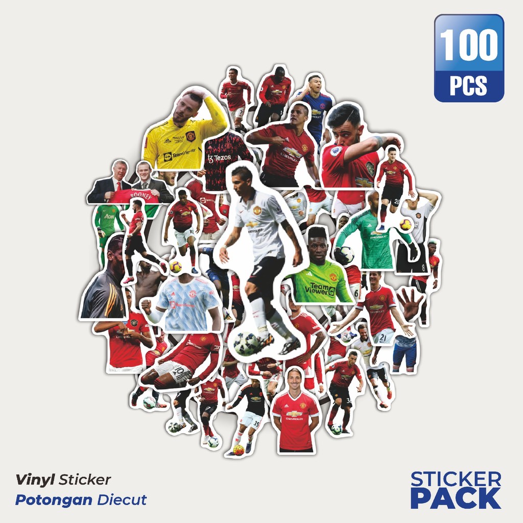 

Stiker Vinyl Stiker Man Utd Collection V10 Waterproof Aesthetic- Untuk Laptop, Motor, dan Helm - Paper Stationery Pack