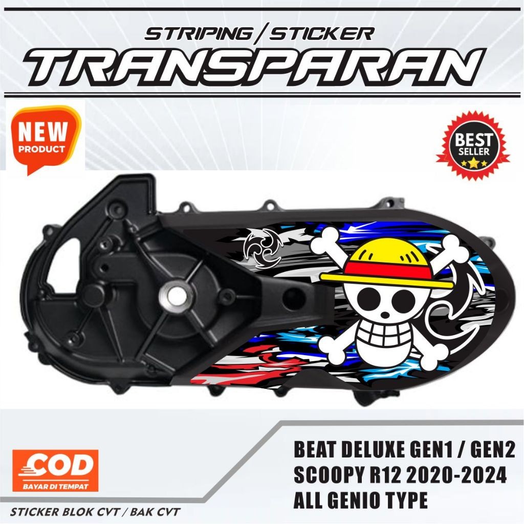 STIKER CVT SCOOPY TRANSVARAN / VARIASI CVT BEAT DELUXE STIKER BAX CVT